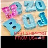 Jumbo 3D Silicone Letter Molds LARGE 6" Tall/ Shipping from