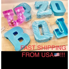 Jumbo 3D Silicone Letter Molds LARGE 6" Tall/ Shipping from USA
