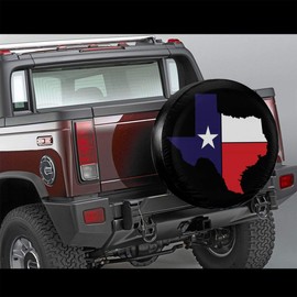 Foruidea Texas Flag Spare Tire Cover Waterproof Dust-Proof UV Sun Wheel Tire Cover Fit for Jeep,Trailer, RV, SUV and Many Vehicle (14, 15, 16, 17 Inch)
