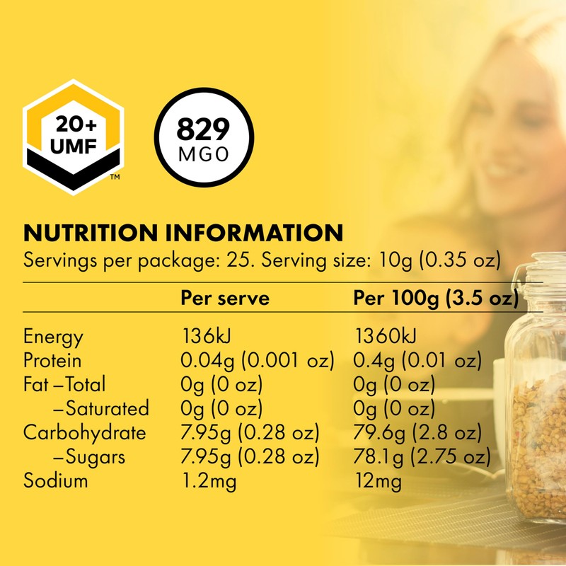 Yobees Honey's MGO 826 Certified Pure New Zealand Manuka Honey