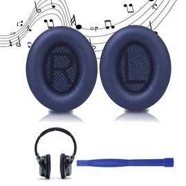Bose Ersatz Ohrpolster,Ersatz Ohrpolster für Bose QC25,1 Paar Kompatibel QC15/AE2/QC35/QC35 ii Over-Ear Headphones,Bose Professionelle Ohrpolsterkissen,Ohrpolster für Quiet Comfort Kopfhörer (Blau)