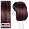 CURLCRAZY Bob Wig With Bangs Short Bob Wigs for Women