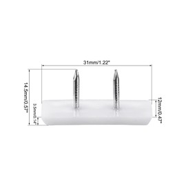sourcing map Furniture Feet Nail Plastic Glide Nails Square Chair Table Leg Protector Pads 31mm x 12mm White 20pcs