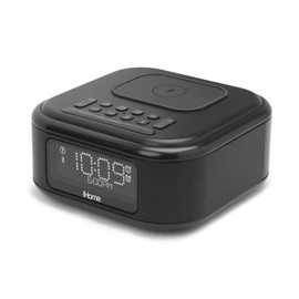iHome iHome Alarm Clock with Wireless Charging, Bluetooth Speaker, and USB Charger, Digital Clock for Bedroom, Office, or Dorm (IBTW23B8)