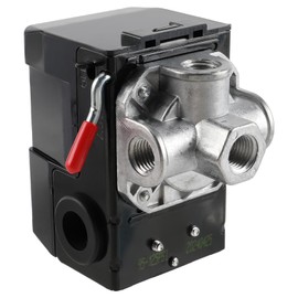 CARBBIA LF10-4H 4 Port Air Compressor Pressure Switch Replacement LF10-4H-1-NPT1 4-95-125 Fits for 95-125 Psi 20A Air Compressors NPT1/4 95-125 PSI 20A