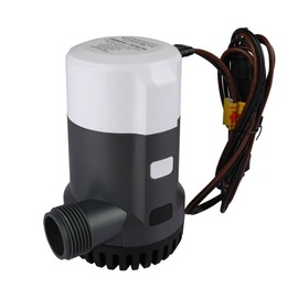 COMMODORE 2000 GPH Non-Automatic Bilge Pump – 24V Submersible Marine Pump with Anti-Airlock Protection, Quick-Connect Design, and 1-1/8" Outlet
