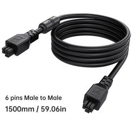 BIQU 6 Pin 1.5M AMS Extension Cable+4M Teflon PTFE Tube, AMS Upgrade Kit for Bambu-Lab AMS/AMS 2 Pro P1S P1P X1C X1E 3D Printers, Male to Male