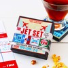 Vintage Luggage Tag Coaster Set