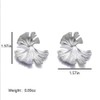 Statement Big Gold Ginkgo Leaf Stud Earrings for Women Boho,