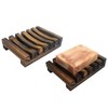 2pc-Hawaii Style Bathroom Accessories Handmade Natural Wood Soap Dish Wooden