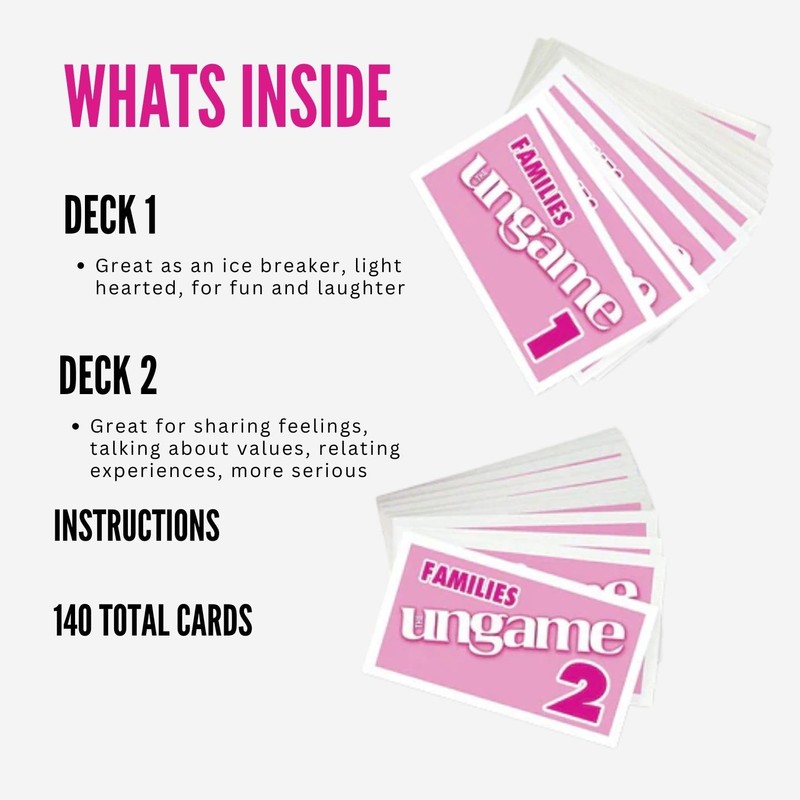 Talicor Pocket UNGAME - Families - Non-Competitive Card Game for