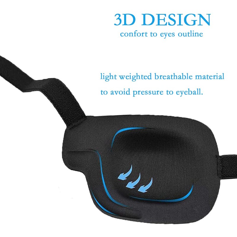 Eye Patches for Adults, 2 Pack Adjustable Soft 3D Eye