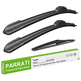 PARRATI® 3PCS Windshield Wiper Blades for RAV4 2019-2023 - Exact Fit Replacement Front and Rear Wipers - 26+16+12 | All-Season Durability - Quiet & Streak-Free Wiping - Easy Installation