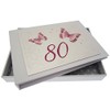 WHITE COTTON CARDS, 80th Birthday, Tiny Album, Butterflies