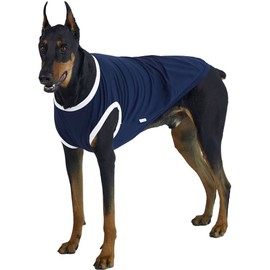 Lucky Petter Dog Sleeveless Tank Top Cotton Shirts for Dogs Ringer Sleeveless T-Shirts Soft Breathable Cool Dog Shirt pet Clothes (X-Large, Navy/White)