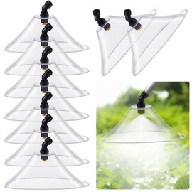 Rossesay 10 Pcs Drift Guard with Flat Sprayer Nozzle Spray Shield for Most Backpack Sprayer Prevents Fine Droplets from Drifting, Suitable for Farm Garden Lawn Use (9.84 x 2.95 x 3.74 Inch)