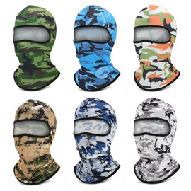 Jelbolin Balaclava Face Ski Mask: 6 Pack Breathable Full Face Cover for Men Women Full Head Masks Neck Gaiter, Camo