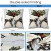 Naqiuli Merry Bright Throw Pillow Cover Case Christmas Throw Pillows