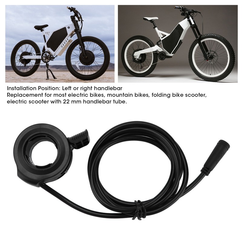 Thumb Throttle Plug 3Pin Left Right Waterproof for Electric Mountain