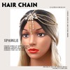 Aceorna Bridal Head Chain Rhinestone Forehead Headband Boho Crystal Hair