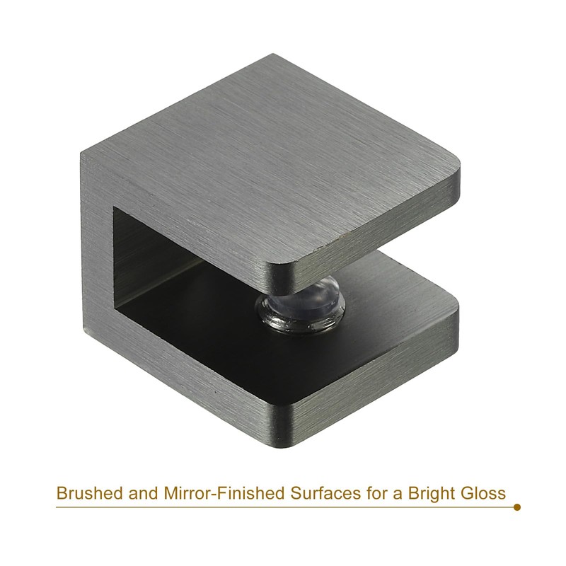 uxcell Glass Shelf Clamp, 10Pcs Brass Glass Clamp for 8-10mm