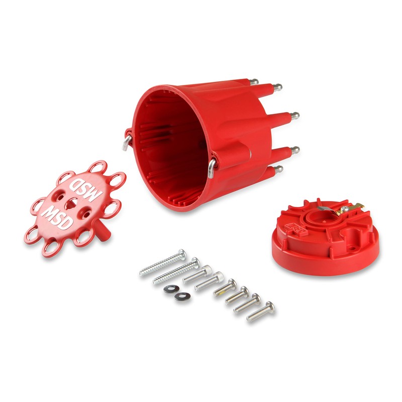 MSD 84335 HEI Distributor Cap and Rotor Kit Red