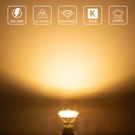 Lepro Lepro GU10 LED Lampe, 3W 250 Lumen LED Leuchtmittel, 2700 Kelvin Warmwei? ersetzt 35W Halogenlampen, 100 Grad Abstrahlwinkel, 10er Pack