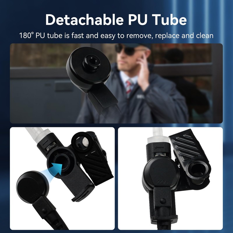 Retevis Walkie-Talkie Earpiece with Mic 2 Pin,Volume Adjustment,Durable,for Retevis RT22