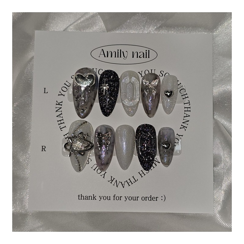 Dreamy [Handmade Nail Tips] Emily Nail - Short Coffin /