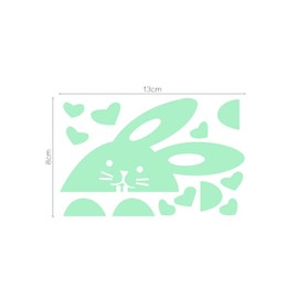 Nacnic Rabbit with Hearts Luminous Stickers Wall Stickers Set of 13 Fluorescent Pets Wall Stickers Luminous Stickers Wall Decoration for Kids Bedroom, Home Room, Shops