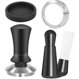 51mm Espresso Accessories Kit - Calibrated Spring-Loaded Tamper (30lbs), WDT Tool with 0.35mm Needles & Magnetic Dosing Funnel | Barista-Grade Set for 51mm Portafilters & Espresso Machines