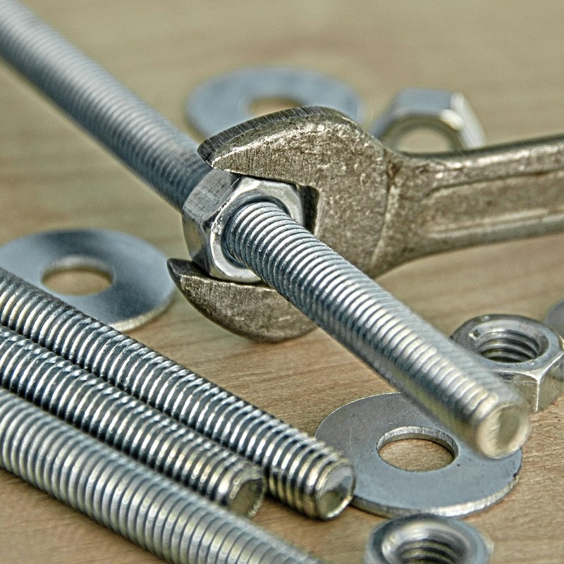 PATIKIL 5/16"-18 UNC 304 Stainless Steel Fully Threaded Rod, 10Pcs