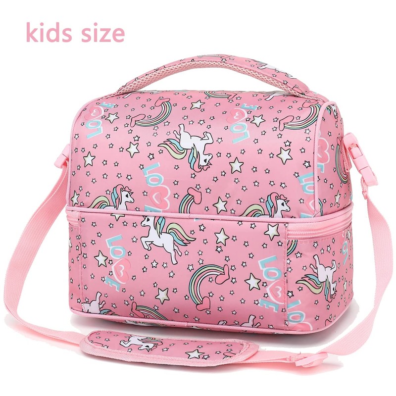 FlowFly Double Decker Cooler Insulated Lunch Bag Large Tote for