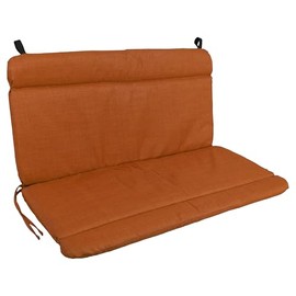 Blazing Needles Indoor/Outdoor Seat/Back Loveseat Cushion, 42" x 40", Cinnamon