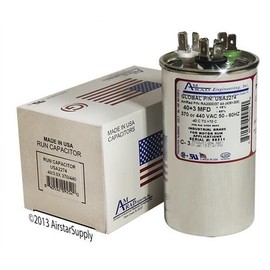 RA2000/37(406+305) Replacement - 40 + 3 uf/Mfd 370/440 VAC AmRad Round Dual Universal Capacitor, Made in The U.S.A.