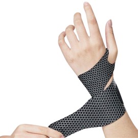 Wrist Support, Set of 2, Ultra-thin, Strong Support, Sweat Absorbent, Quick Drying, Left and Right Use, Sports, Housework, Childcare, PC (Black)