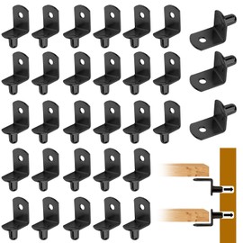 Soporte De Estante Chapado, 50 Piezas Estante De Clavijas, Clavijas De Soporte De Estante Para Estantes, Gabinetes, Muebles (Negro)