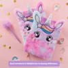 WERNNSAI Plush Unicorn Notebook Set - Sparkly Journal Unicorn Diary
