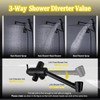 All Metal 12" Rainfall Shower Head with Handheld Spray Combo,