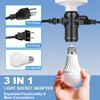 Light Socket to Plug Adapter (3 Pack), Light Bulb Outlet