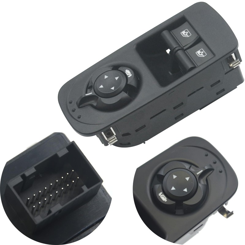 Kalunfex Electric Window Regulator Switch Push Button Black Manual MiTo