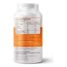 Cápsulas de Cúrcuma Organic Side – 110 piezas, sabor natural.