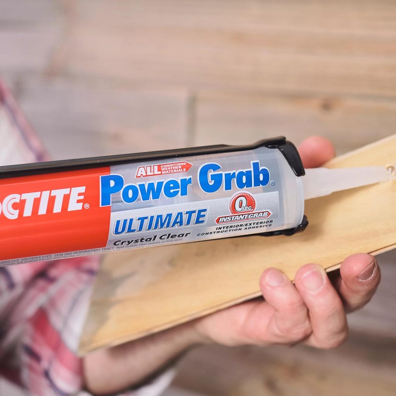 Loctite Power Grab Ultimate Crystal Clear Construction Adhesive, 9 fl