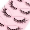 5 pairs Wispy Cat Eye Lashes Wispy False Eyelashes Natural