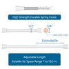 TYRON Small Spring Tension Curtain Rod 7 to 10.5 Inch,