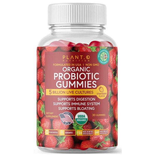 PLANT.O NUTRITION Plant.O Organic Probiotic Gummies for Women, Men &