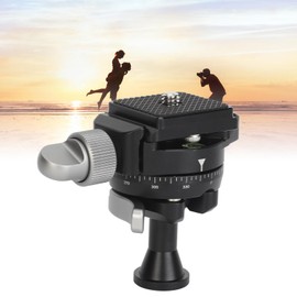 Inverted Ball Head, Panoramic Tripod Ball Head Anti Slip Pad Bubble Level for SLR Camera