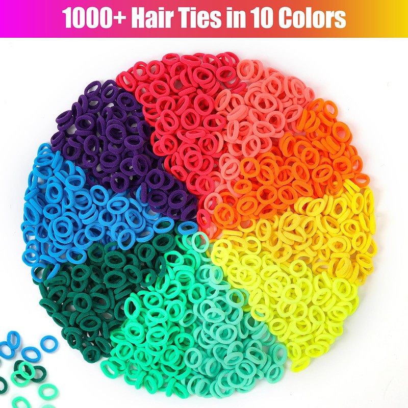 IQBOX 1000 Pcs Cloth Loom Bands Refill for Bracelet Making