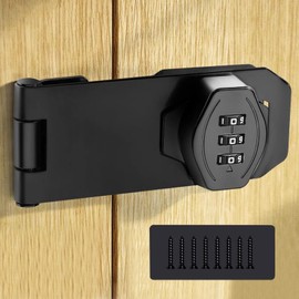 Aninako Door Lock 3 Digit Dial Type Retrofit Room Key (Matte Black-B Style)