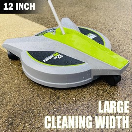 Hiclean 12” Pressure Washer Surface Cleaner with Wheels - 3200 Max PSI, 1/4” Connector - for Electric Pressure Washers